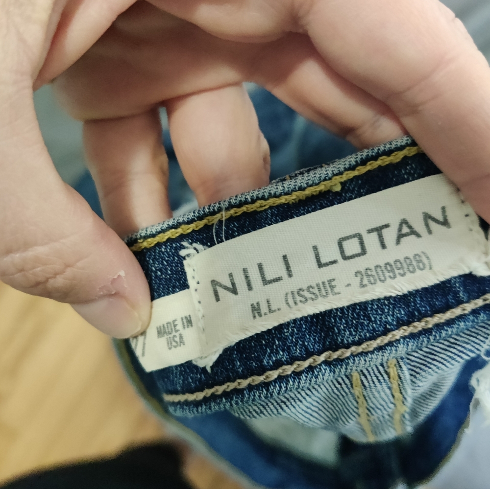 Nili Lotan Mid Rise Distressed Jeans - Picture 14 of 14